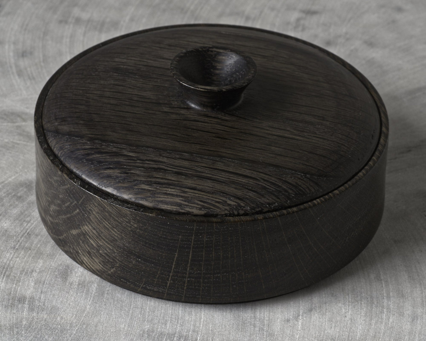 Shallow Box with Loose Fitting Lid in Ebonized Oak